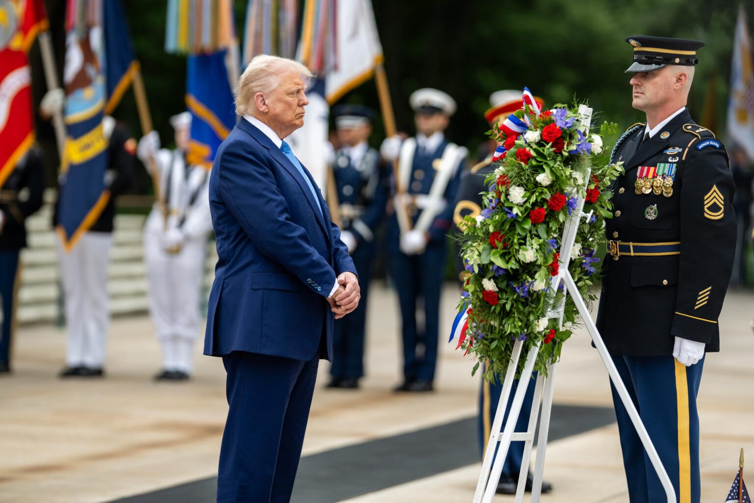 Trump Honors Troops, Criticizes Rivals on Memorial Day – Time Magazine