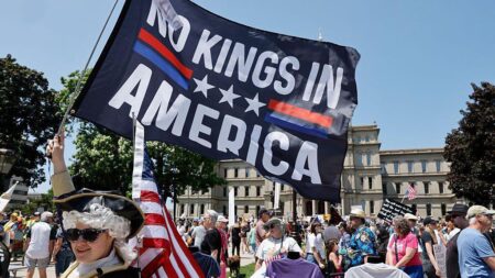 Mass protests against Trump across US as president holds huge military parade – BBC