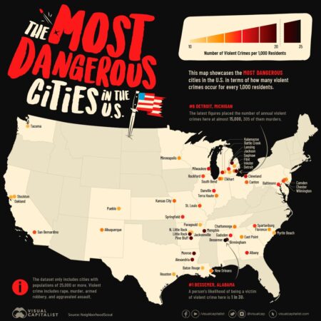 Most dangerous cities in the U.S. 2023, by violent crime rate – Statista