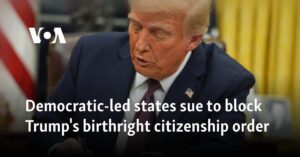 Democratic-led states sue Trump admin over restrictions on funding for victims of crimes – USA Today