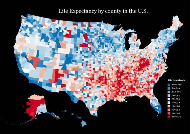 Life expectancy by county and educational attainment in the USA, 2000–19: an observational analysis – The Lancet