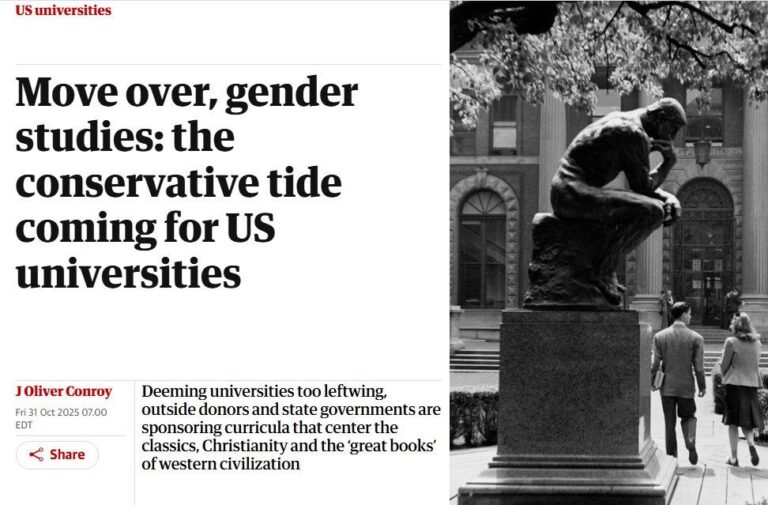 The Rising Conservative Wave Reshaping US Universities Move over, gender studies: the conservative tide coming for US universities – The Guardian
